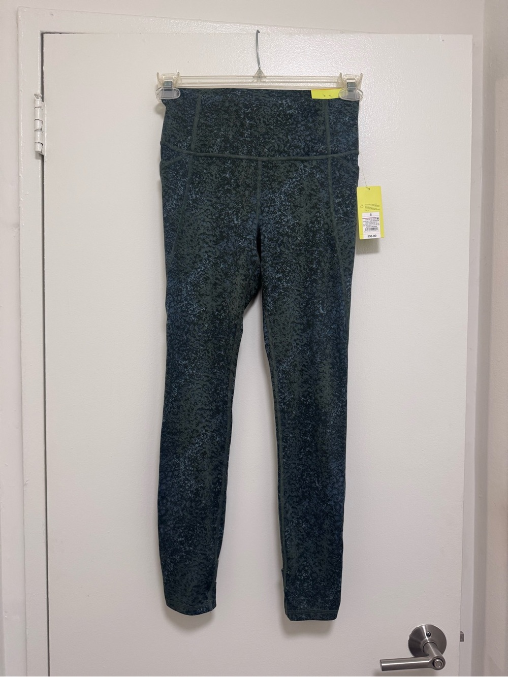 In Motion High-Waist Active Leggings in Deep Teal Print NWT